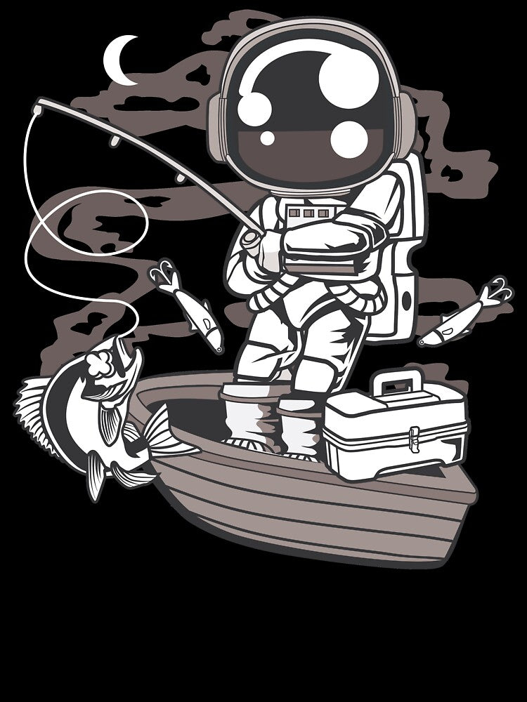 Astronaut Fisherman - Funny Outer Space Lovers by Desteroids T-Shirts, Hoodie, Sweatshirt | BlankRebels.com (Image 3)