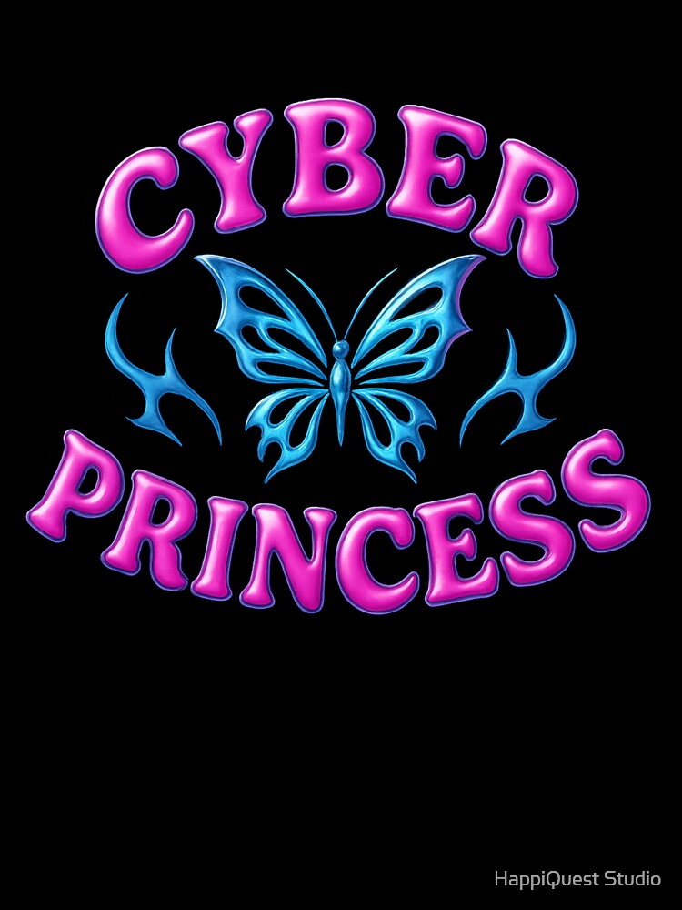 Y2K Cyber Princess Butterfly Sticker by HappiQuest Studio T-Shirts, Hoodie, Sweatshirt | BlankRebels.com (Image 3)