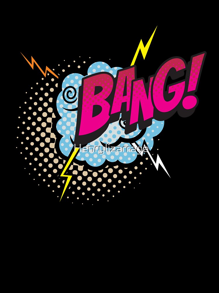 Bang, Comic, Comic Expressions, Pop Art, Pop Art Designs, Red, Yellow, Expressions, Pop Art Expressions, Pop Art Bubbles, by Henrylizarraga