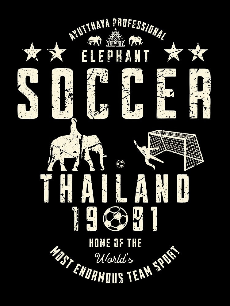 Ayutthaya Professional Elephant Soccer Thailand 1981 Vintage by The Masked Designer