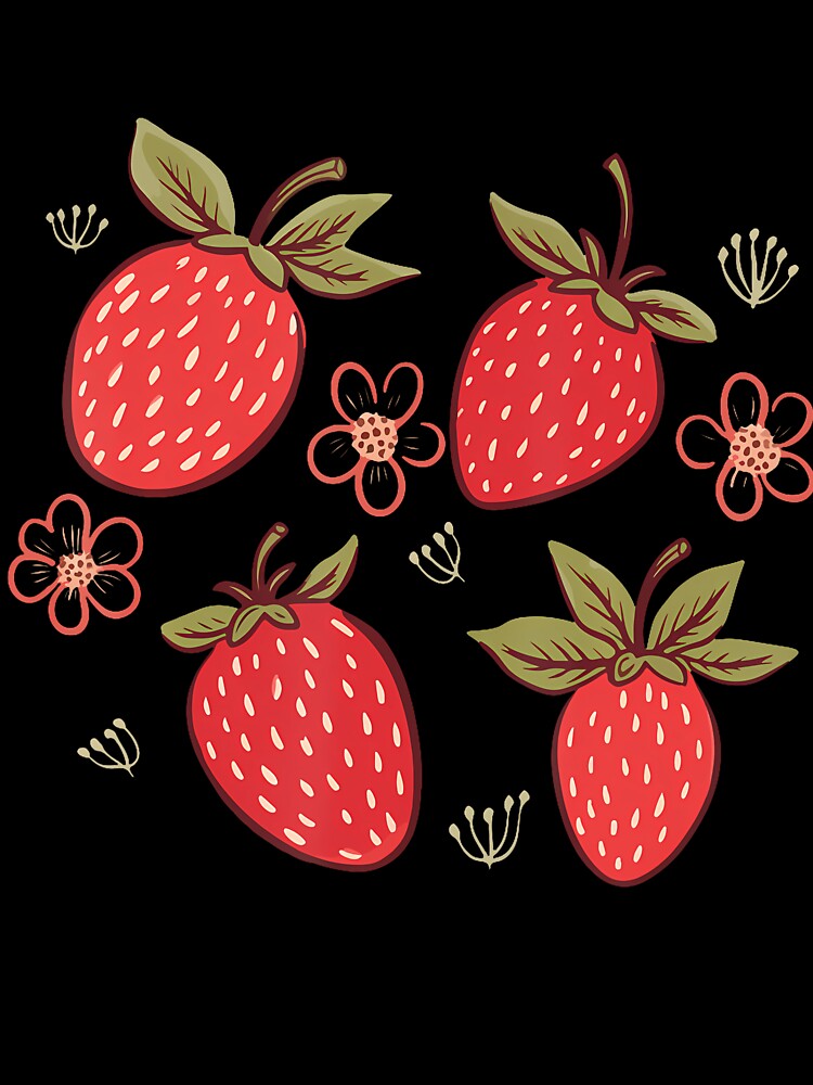 Strawberry Strawberries Cute Garden Cottagecore Aesthetic by KarlaLeanne T-Shirts, Hoodie, Sweatshirt (Image 3)