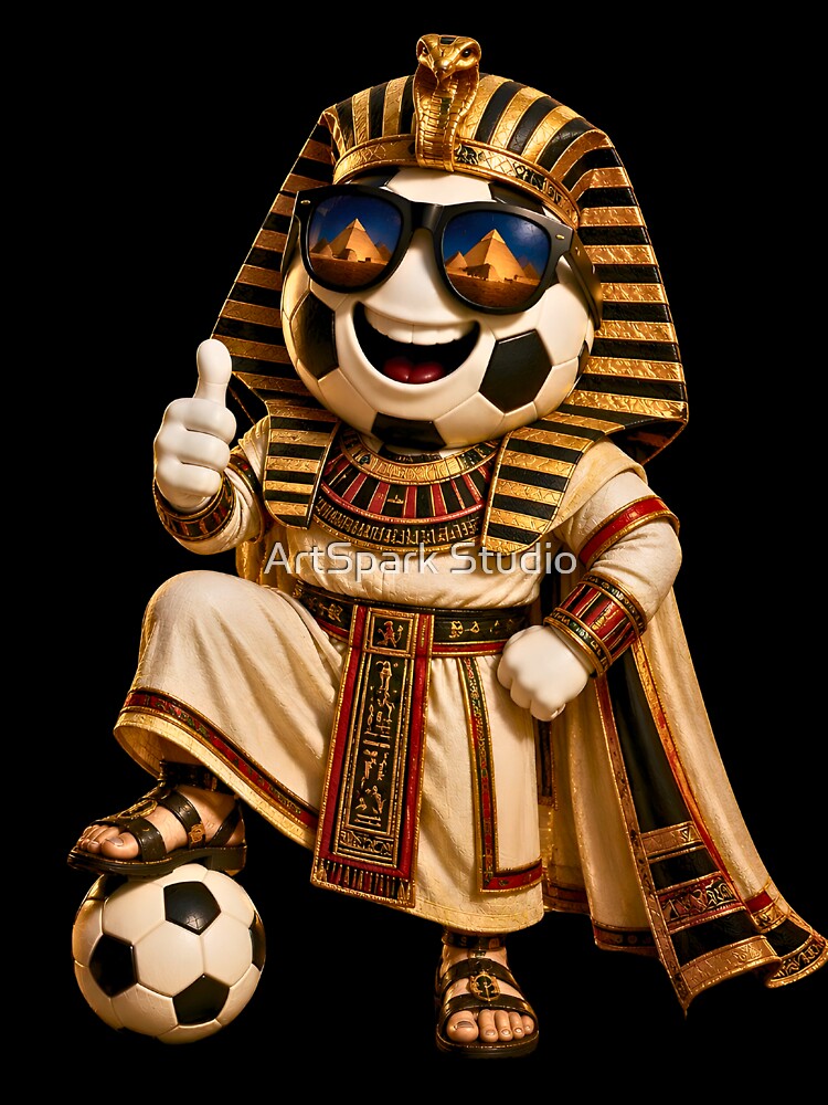 Egypt Soccer Mascot Funny Football Cartoon Graphic by ArtSpark Studio