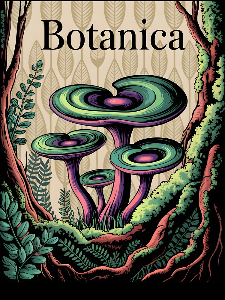Mushrooms with Botanica text by RaBeNature T-Shirts, Hoodie, Sweatshirt | BlankRebels.com (Image 3)