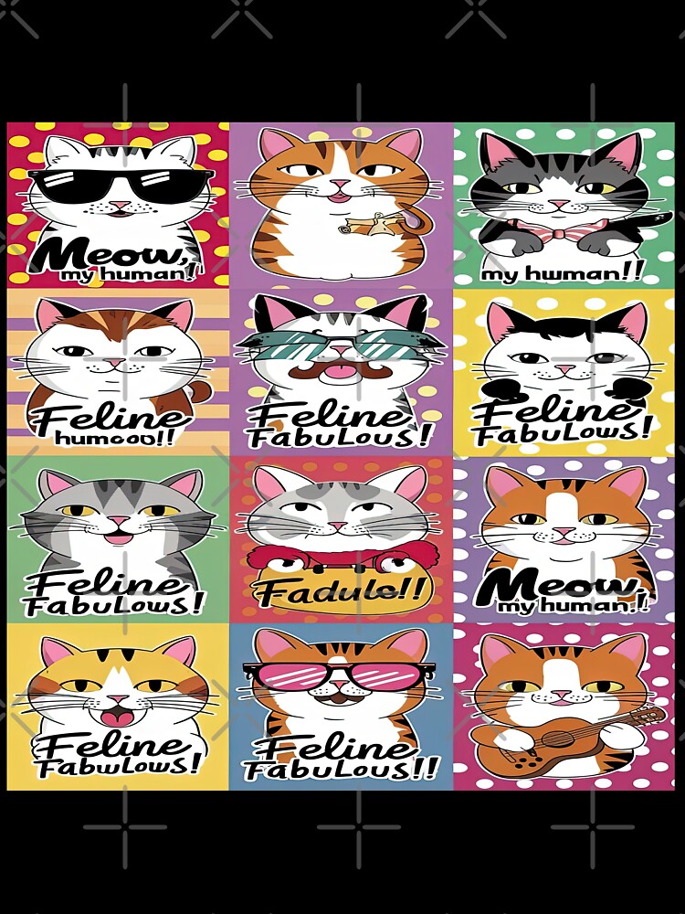 Cute Funny Cat Pattern Cheerful Colorful Cats Sunglasses Fluffy Sweets Happy Cat Art Funny Cat Cat Lover Cute Cat Cat Pattern T-Shirts, Hoodie, Sweatshirt