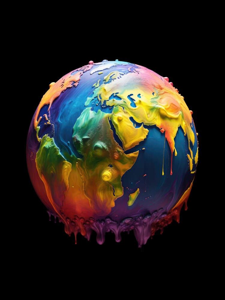 EARTH COLORFUL PAINT by Ebuch007 T-Shirts, Hoodie, Sweatshirt | BlankRebels.com (Image 3)
