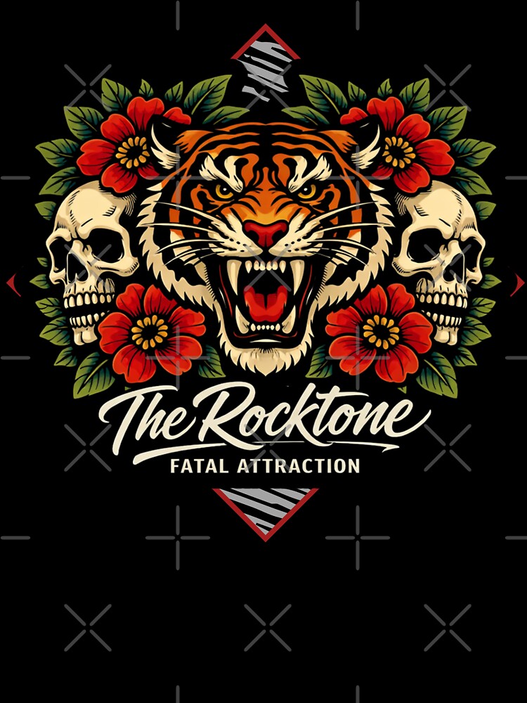 Fatal Attraction | Tiger Skull Tattoo Style Graphic by RockToneShop T-Shirts, Hoodie, Sweatshirt | BlankRebels.com (Image 3)