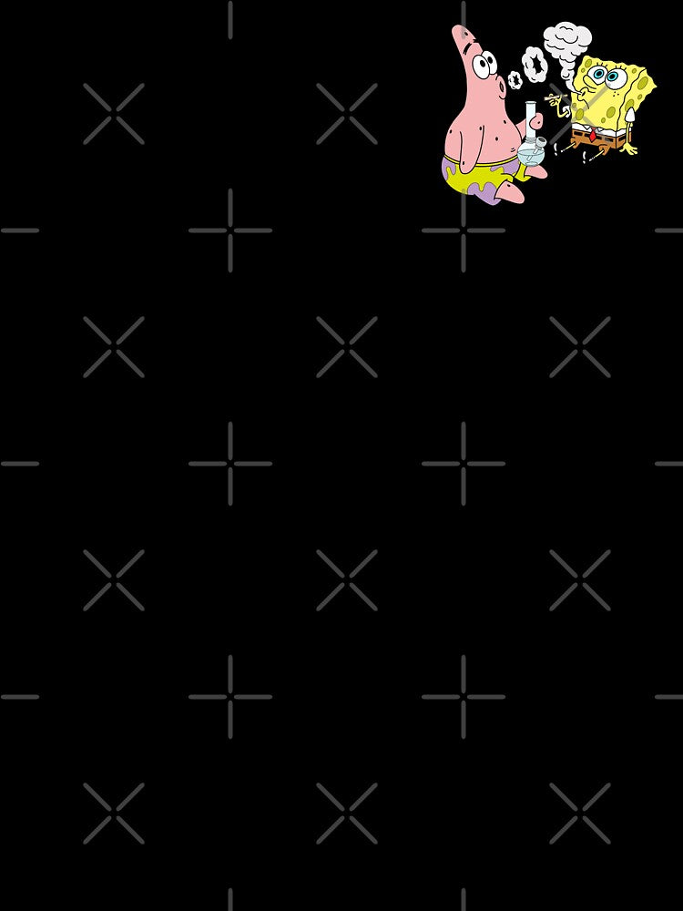 Spongebob and Patrick Smoking Weed Cannabis Cartoon Art by p0tstitute T-Shirts, Hoodie, Sweatshirt (Image 3)