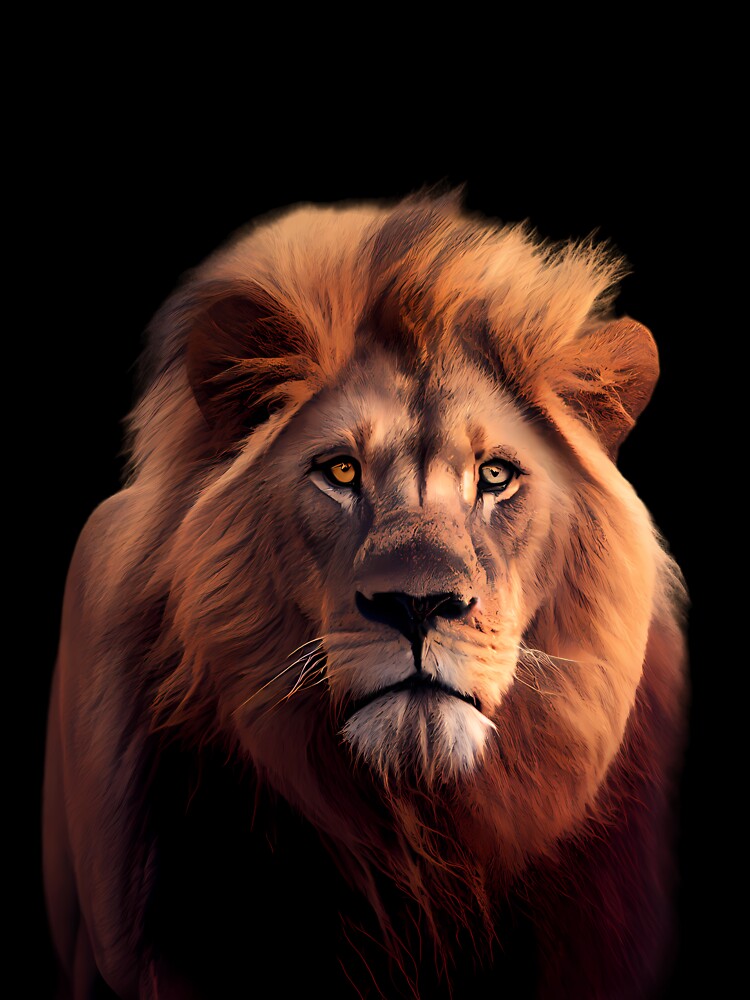 Male Lion: Hyper-realistic by MTJ-Mushrooms T-Shirts, Hoodie, Sweatshirt | BlankRebels.com (Image 3)