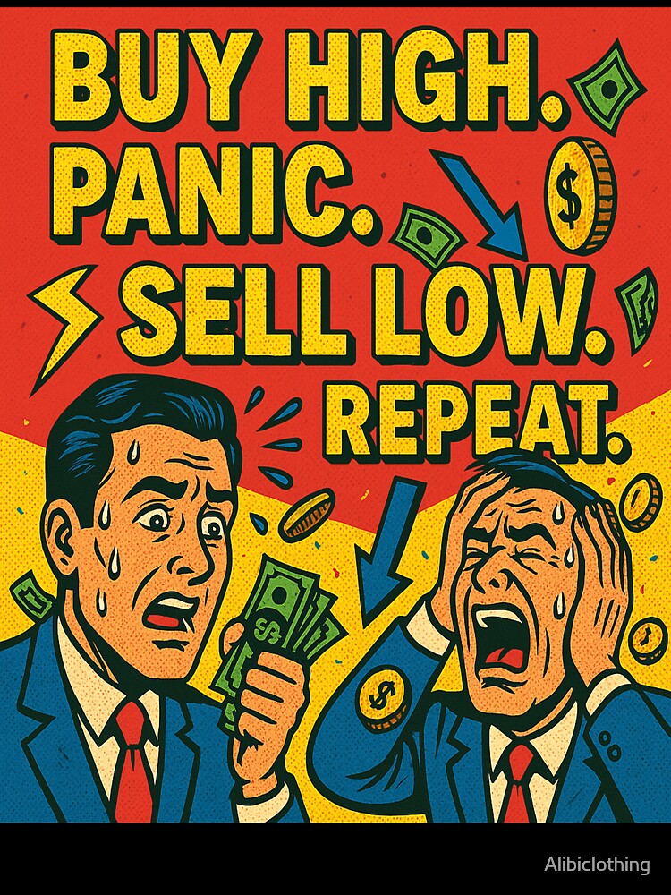 Buy High. Panic. Sell Low. Repeat. – Crypto Meme by Alibiclothing T-Shirts, Hoodie, Sweatshirt | BlankRebels.com (Image 3)
