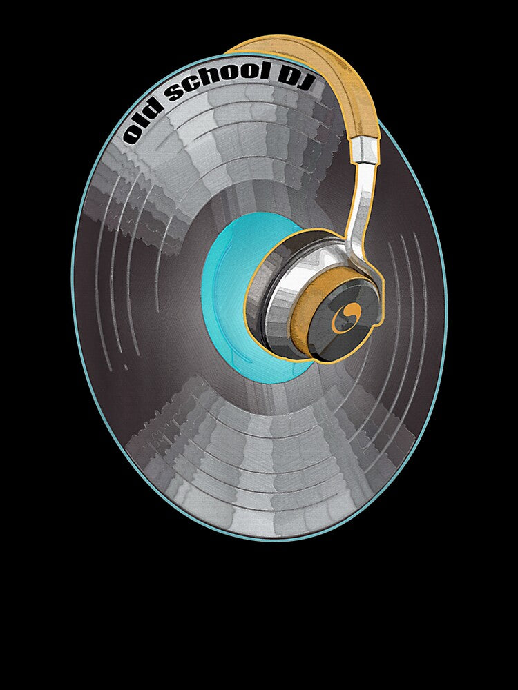 Old School Dj 60s 70s 80s 90s Vinyl Records And Headphones by patsa4