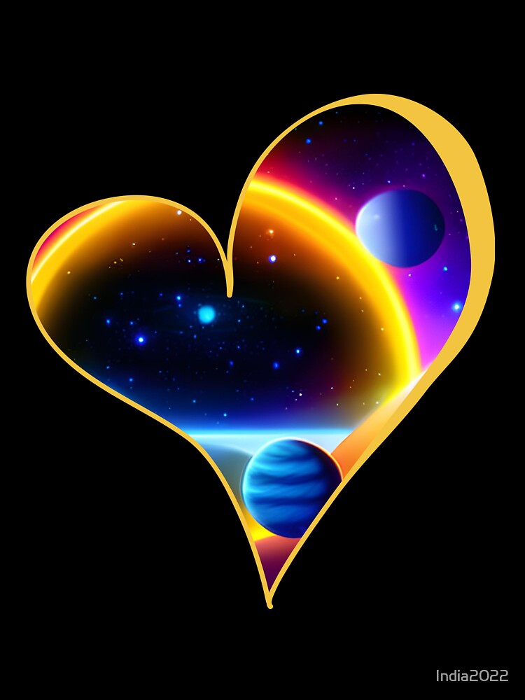 Space Heart by India2022 T-Shirts, Hoodie, Sweatshirt | BlankRebels.com (Image 3)