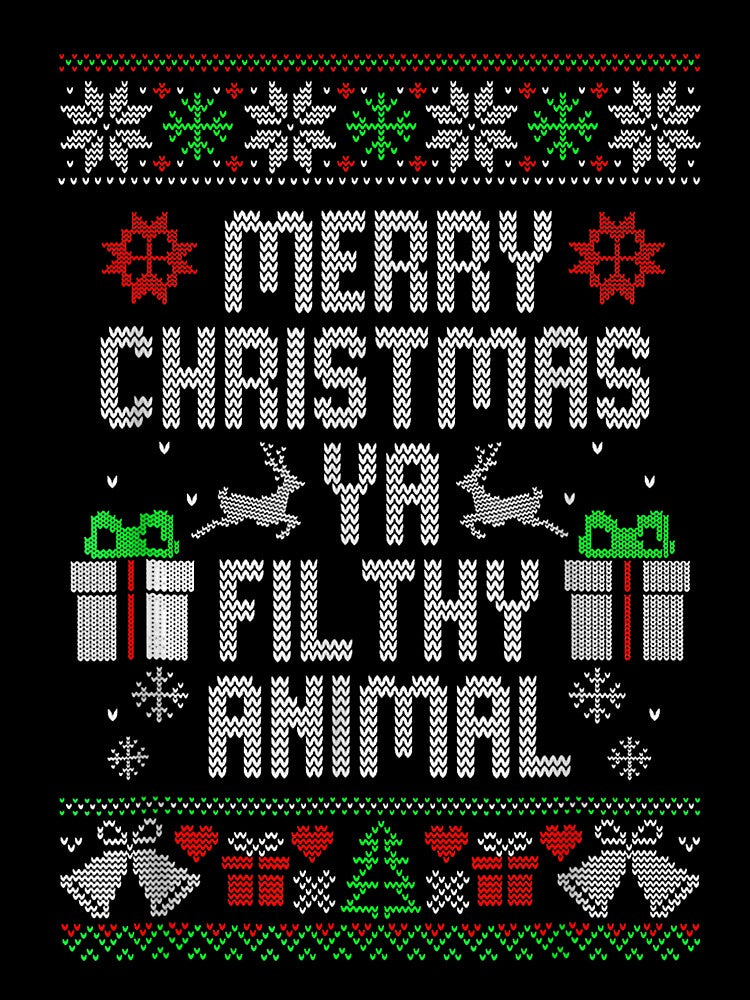 Merry Christmas Filthy Animal Funny Ugly Sweater Pattern by torildorxop T-Shirts, Hoodie, Sweatshirt (Image 3)