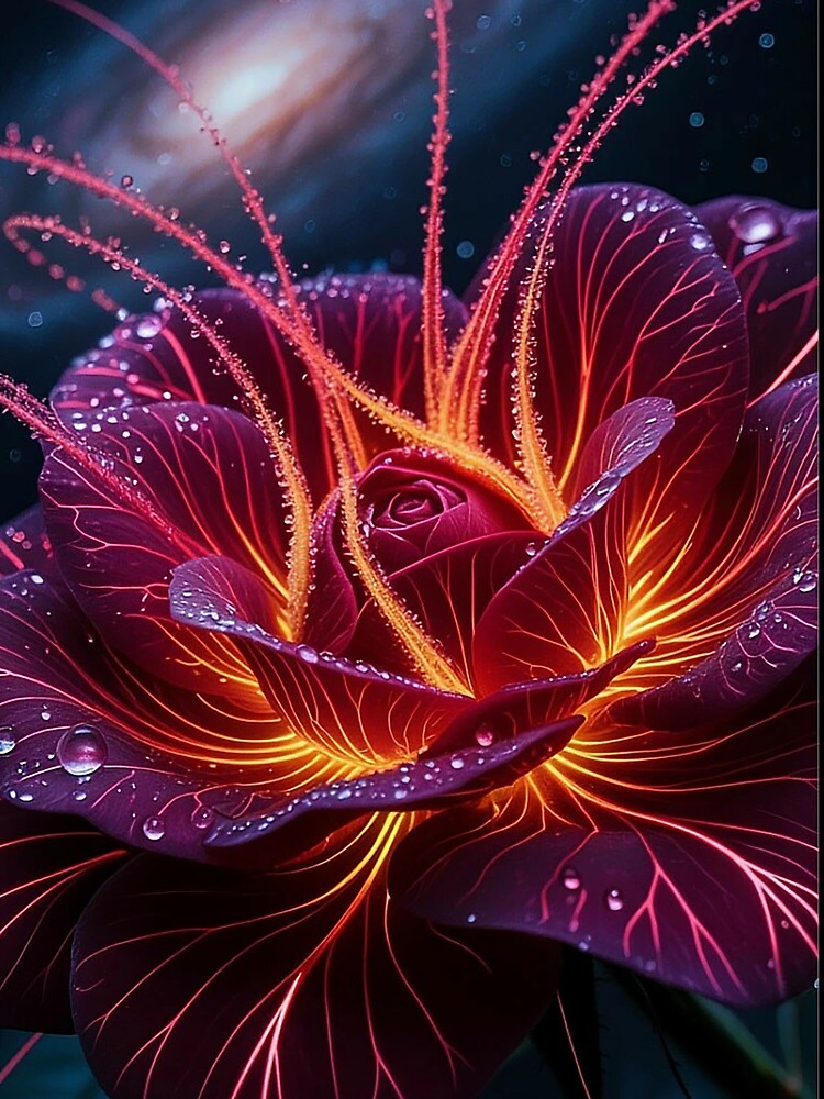 Neon Galaxy Flower – Fantasy Glowing Bloom T-Shirts, Hoodie, Sweatshirt