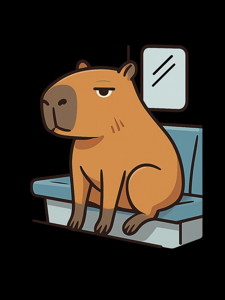 Mentally Elsewhere – Burned Out Subway Capybara Sticker by Tripconic T-Shirts, Hoodie, Sweatshirt | BlankRebels.com (Image 3)