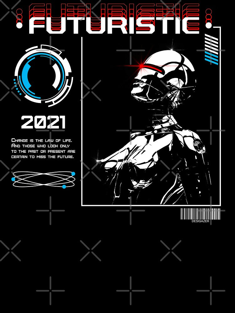 Futuristic Design Future Streetwear Style Women S Robot by Vasyl  Chernovol T-Shirts, Hoodie, Sweatshirt (Image 3)