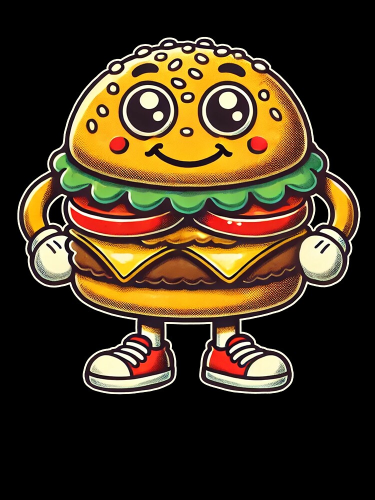 Hamburger Funny Retro Hamburger Lover by BlueBerry-Pengu T-Shirts, Hoodie, Sweatshirt | BlankRebels.com (Image 3)