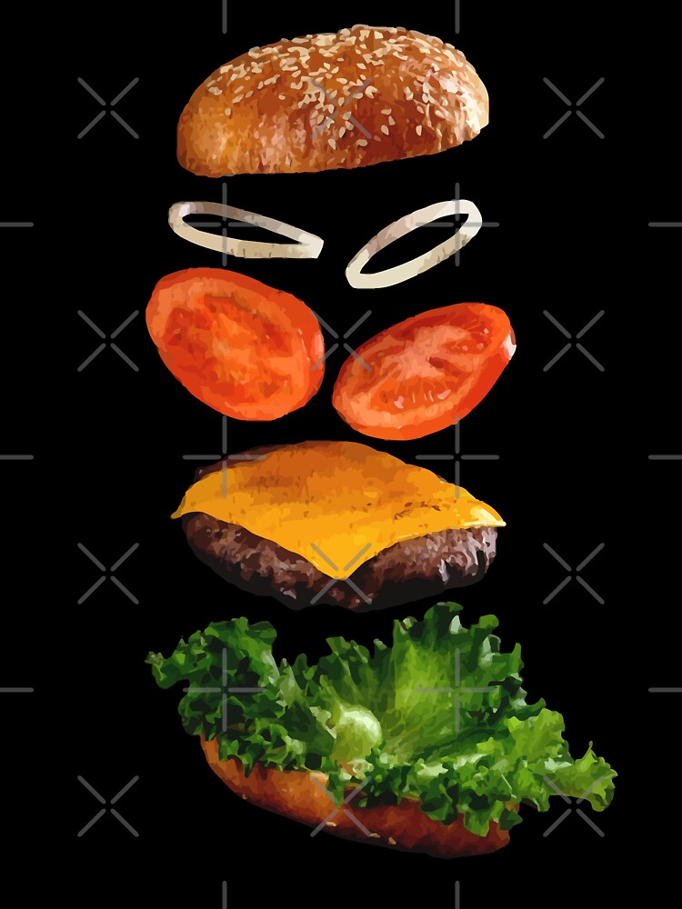 Deconstructed Burger by CyberYogi T-Shirts, Hoodie, Sweatshirt | BlankRebels.com (Image 3)