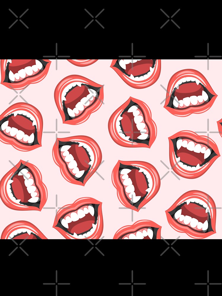 vampire teeth - pink by littlearrow