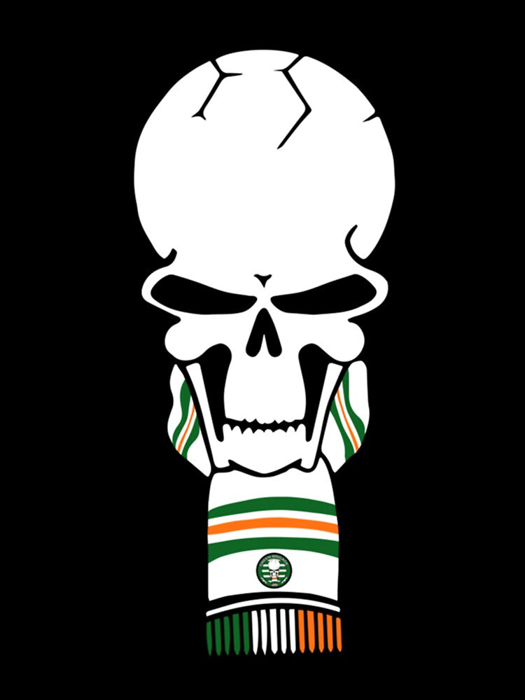 Green Brigade skull -Ireland flag- by LisaAngelLtd