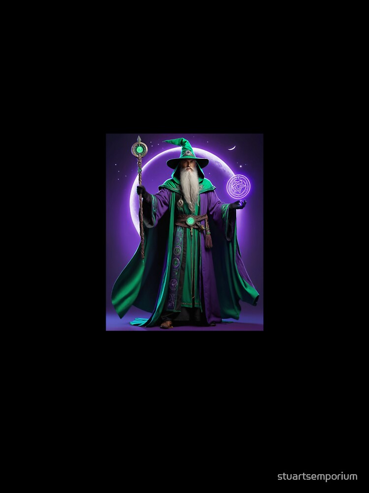 ⚡ Dark Magic Wizard – Premium Fantasy T-Shirt for Magic Lovers & RPG Fans ⚡ by stuartsemporium