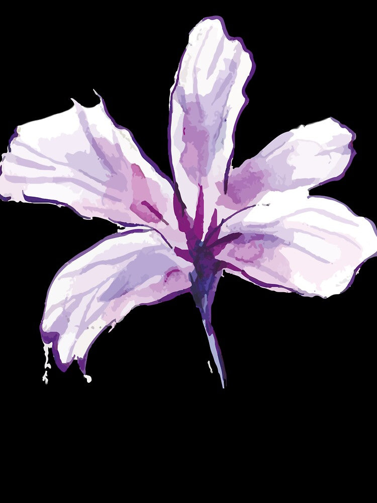 Purple Blossom Art – Watercolor Floral Aesthetic Design by LunaPoki Prints T-Shirts, Hoodie, Sweatshirt (Image 3)