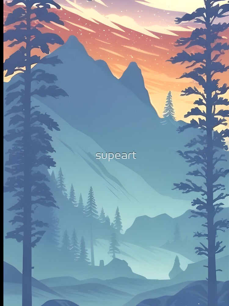 Enhance Your Space Our Minimalist Matte Painting Mountain Landscape Bavarian Alps Prints T-Shirts, Hoodie, Sweatshirt