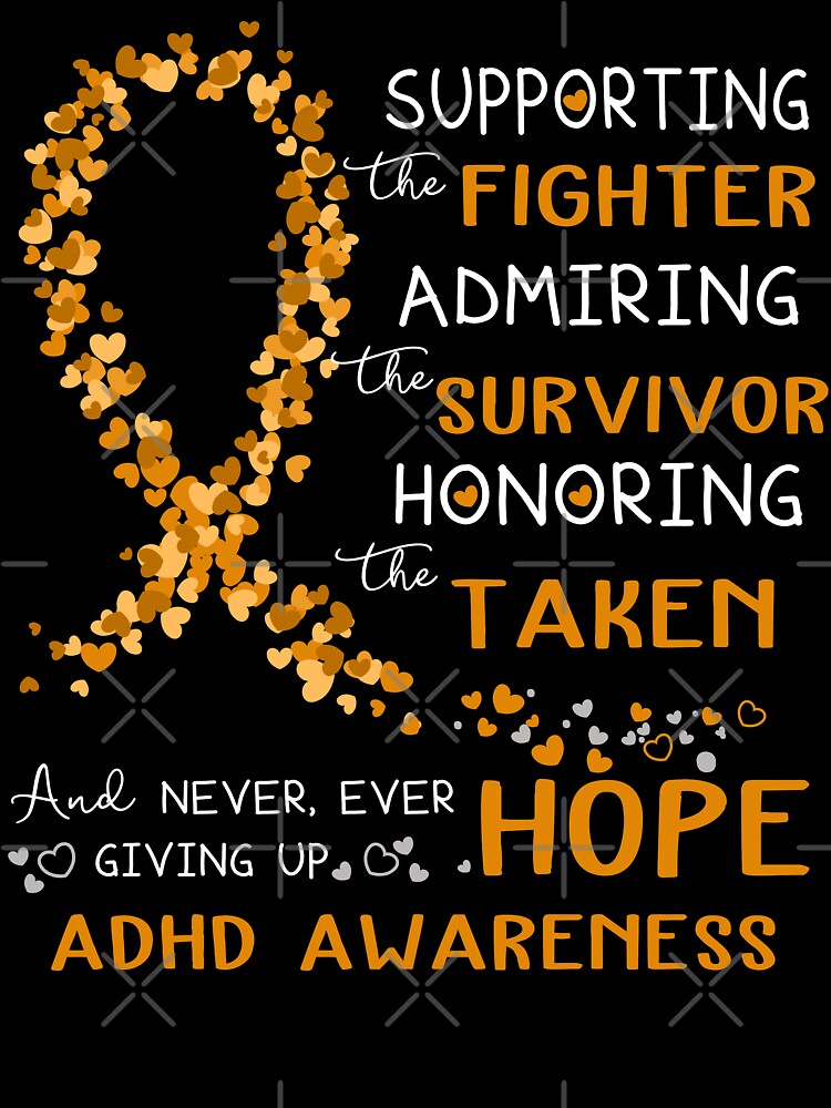 Supporting Fighter ADHD Awareness by largellie T-Shirts, Hoodie, Sweatshirt | BlankRebels.com (Image 3)