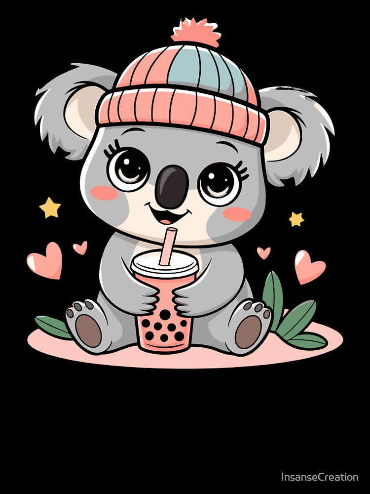 Adorable Koala Drinking Bubble Tea by InsanseCreation T-Shirts, Hoodie, Sweatshirt | BlankRebels.com (Image 3)