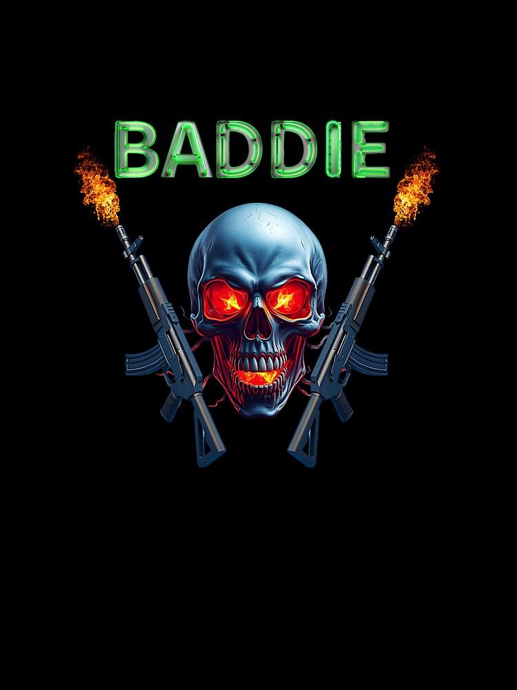 Baddie baddass skull with guns by ArcaneWorks T-Shirts, Hoodie, Sweatshirt | BlankRebels.com (Image 3)