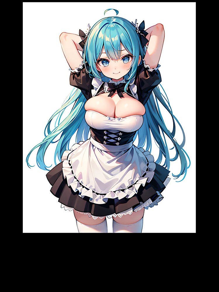Azure Hair Classic Maid Waifu T-Shirts, Hoodie, Sweatshirt