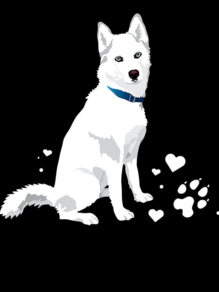 cute white Siberian Husky - sweet white Snow dog by Nicestore099 T-Shirts, Hoodie, Sweatshirt | BlankRebels.com (Image 3)