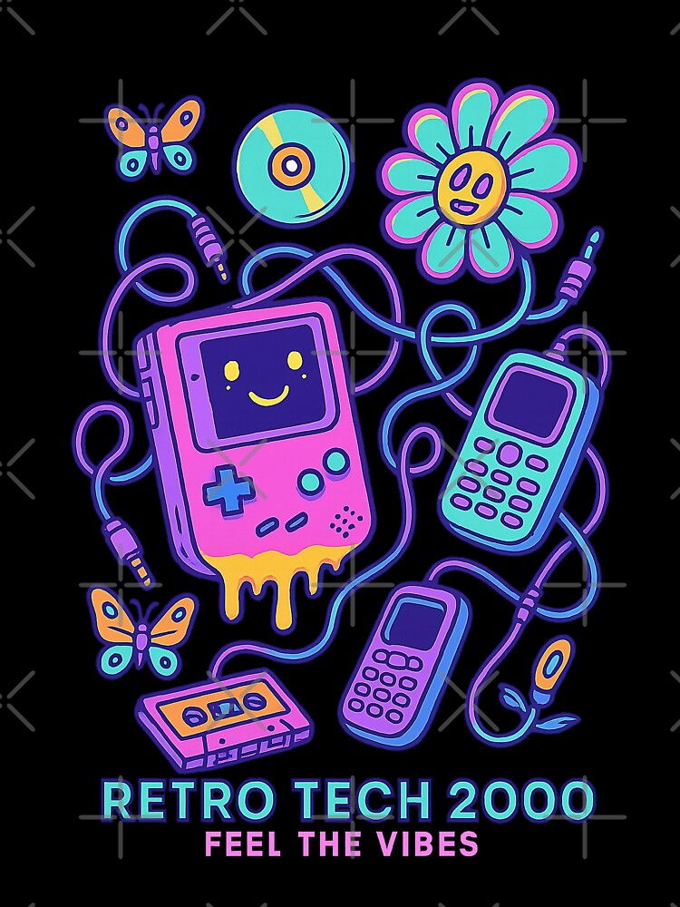 Melting Retro Tech 2000 — Psychedelic Nostalgia by DeluluDealer T-Shirts, Hoodie, Sweatshirt | BlankRebels.com (Image 3)