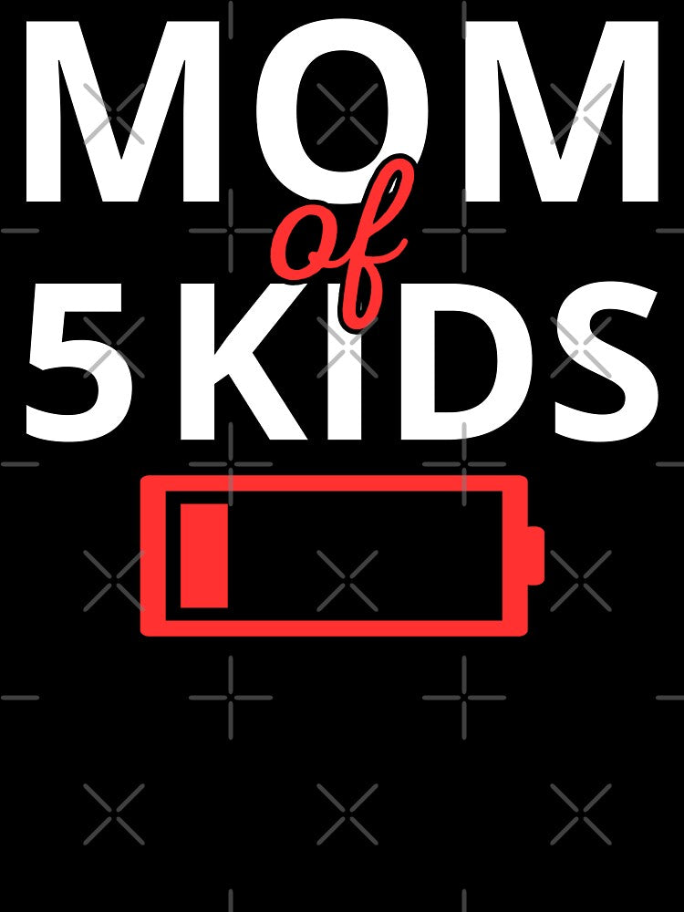 Tired Mom Of 5 Kids II by Lemon Pepper T-Shirts, Hoodie, Sweatshirt | BlankRebels.com (Image 3)