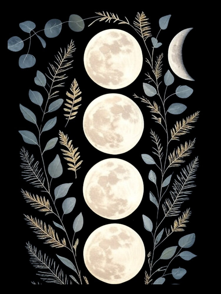 Celestial Moon Phases with Botanical Elements by Sepek84 T-Shirts, Hoodie, Sweatshirt | BlankRebels.com (Image 3)