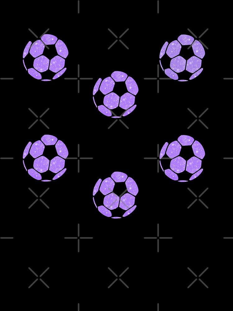 Purple Preppy Glitter Soccer Ball Set Pack by wonderxwander