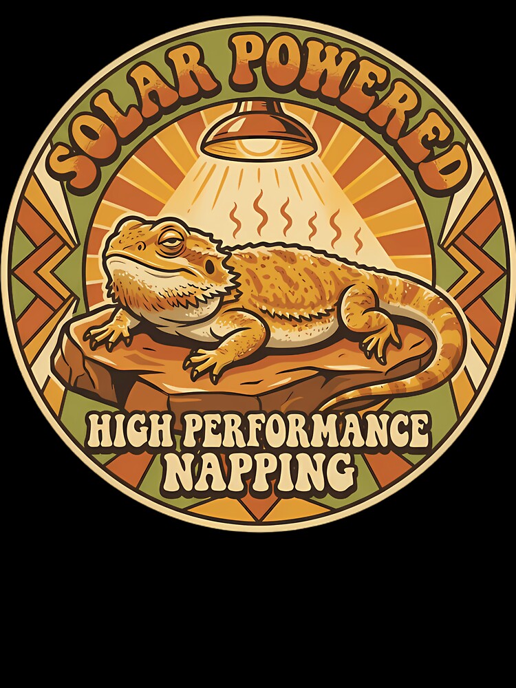 Retro Solar Powered Bearded Dragon Vintage Reptile by Mason-Pride T-Shirts, Hoodie, Sweatshirt | BlankRebels.com (Image 3)