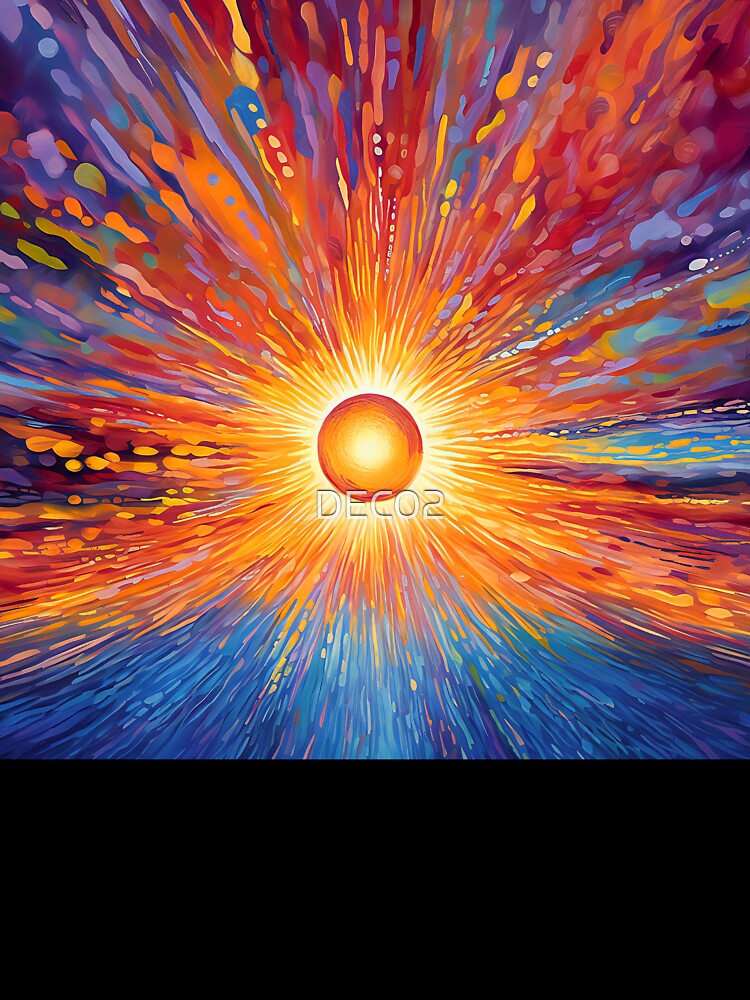 Vibrant Fantasy Sunset Slipping Into The Blue Ocean by DEC02 T-Shirts, Hoodie, Sweatshirt | BlankRebels.com (Image 3)