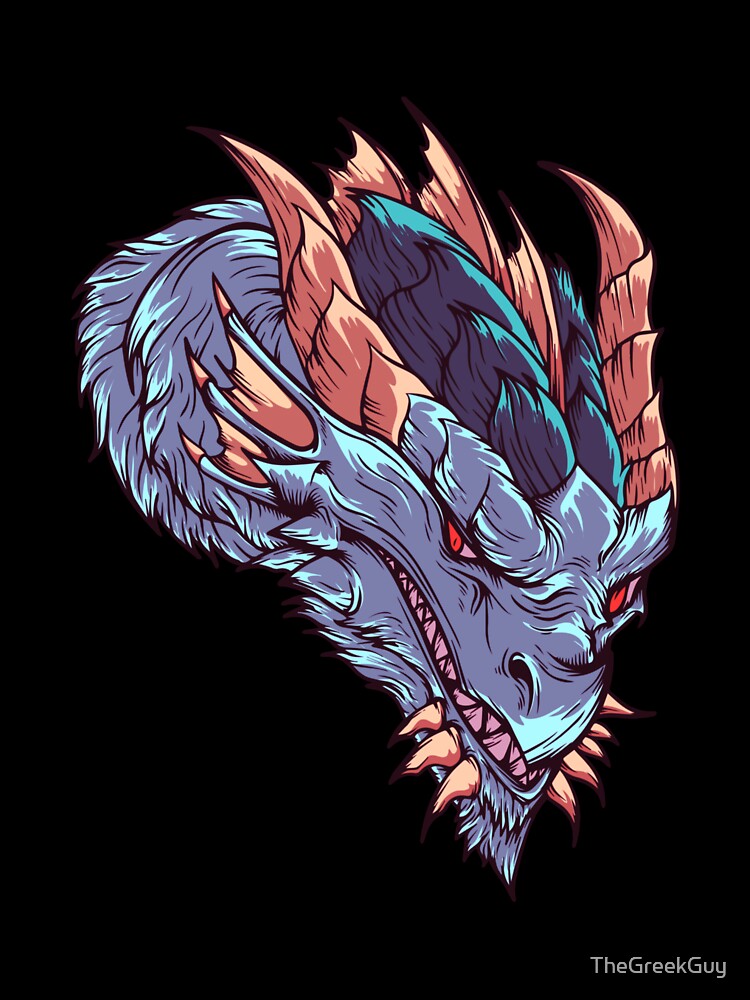 Dragon Face Art Design by TheGreekGuy T-Shirts, Hoodie, Sweatshirt | BlankRebels.com (Image 3)