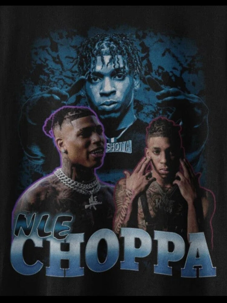 NLE Choppa Vintage Shirt-90s Retro Vintage Singger T-shirt Sweatshirt Hoodie-90's Album Shirt- Hip Hop... (Image 3)