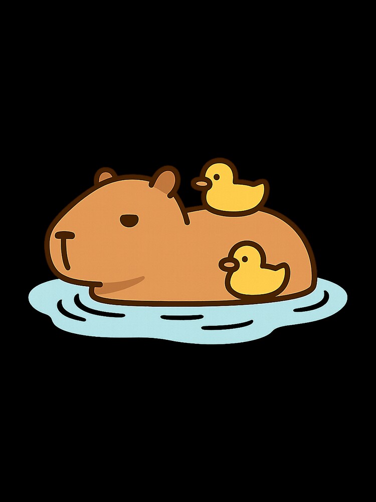 Chill Capybara & Ducks – Viral Animal Meme Sticker by Tripconic T-Shirts, Hoodie, Sweatshirt | BlankRebels.com (Image 3)