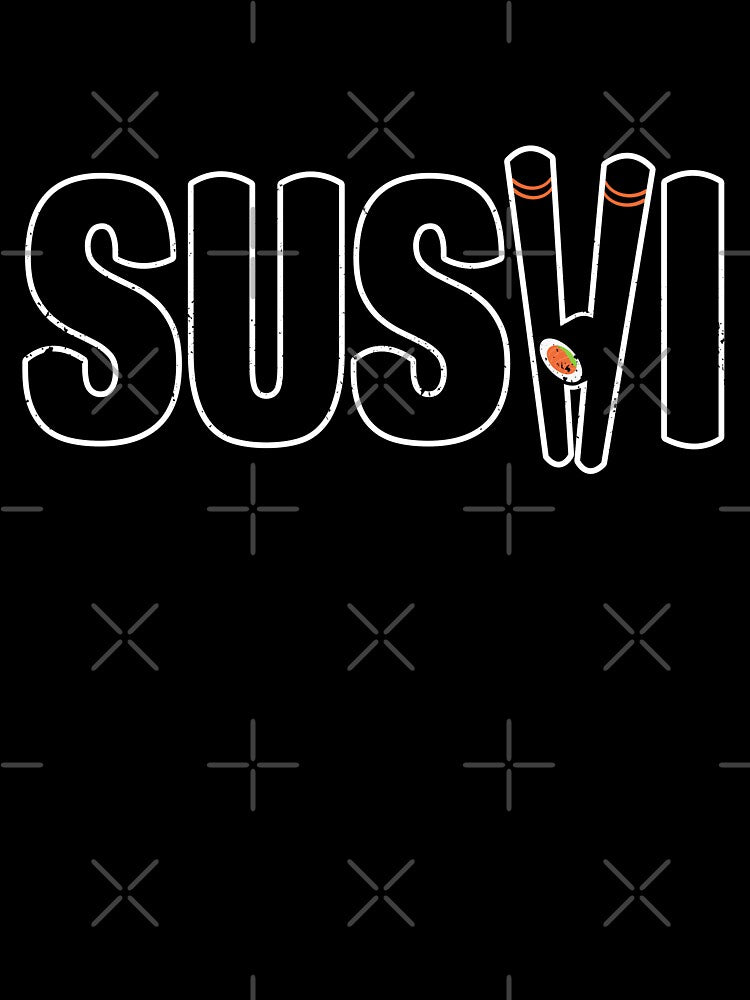 Sushi Lover's Distressed Typography by Happy Puppy Print On Demand T-Shirts, Hoodie, Sweatshirt | BlankRebels.com (Image 3)