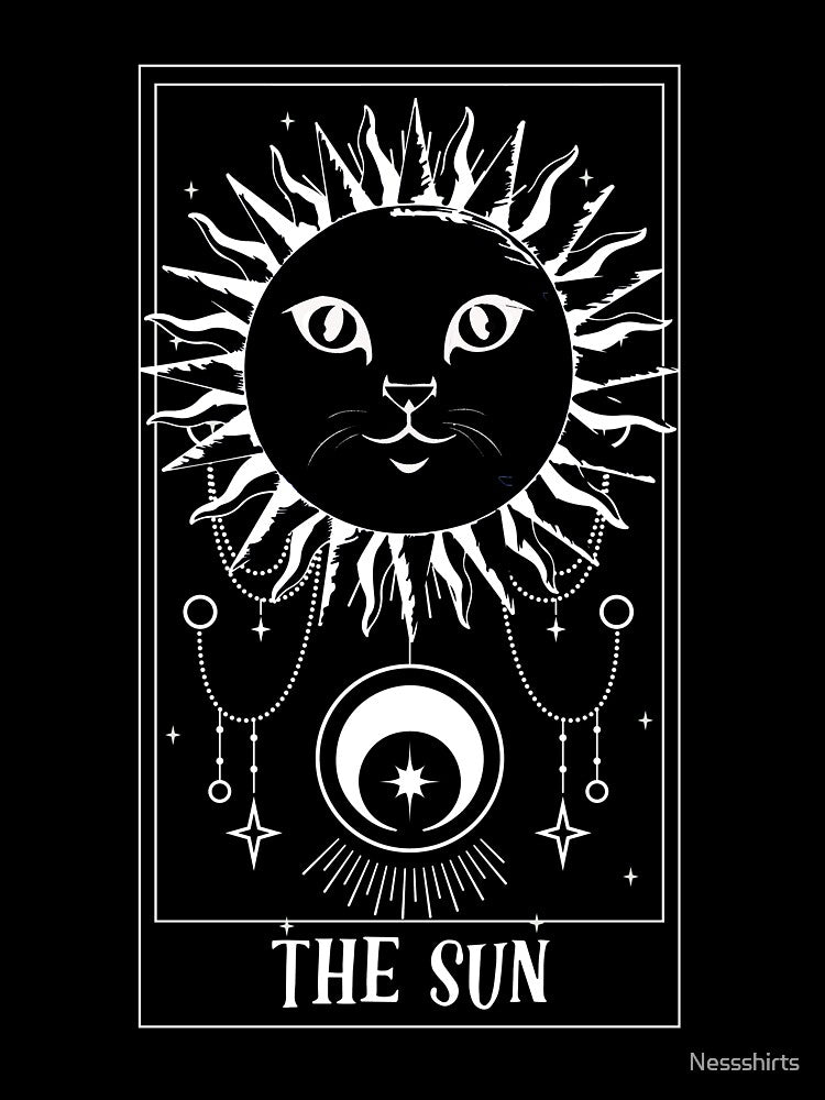 The Sun Tarot Card Funny Cat Tarot Card For Tarot Cartomancy by Nessshirts T-Shirts, Hoodie, Sweatshirt (Image 3)