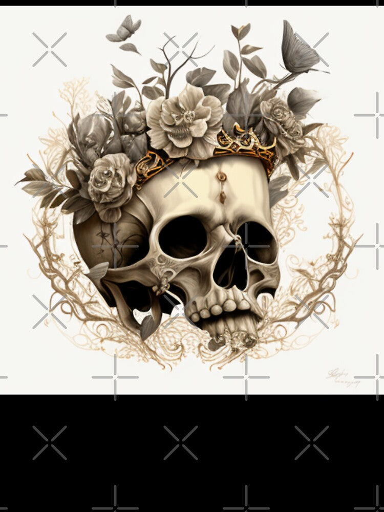 Flowery skull by Nickyvb T-Shirts, Hoodie, Sweatshirt | BlankRebels.com (Image 3)