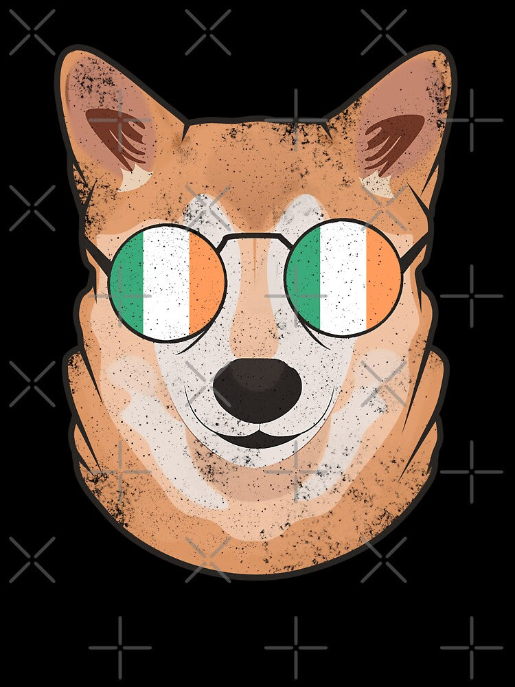 Vintage Patriotic Shiba Inu Irish Flag by feether-store