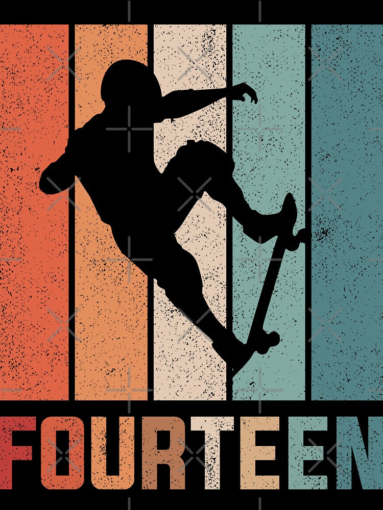 14th Birthday Skateboard Retro 14 Years Old by RetroStyle247 T-Shirts, Hoodie, Sweatshirt | BlankRebels.com (Image 3)