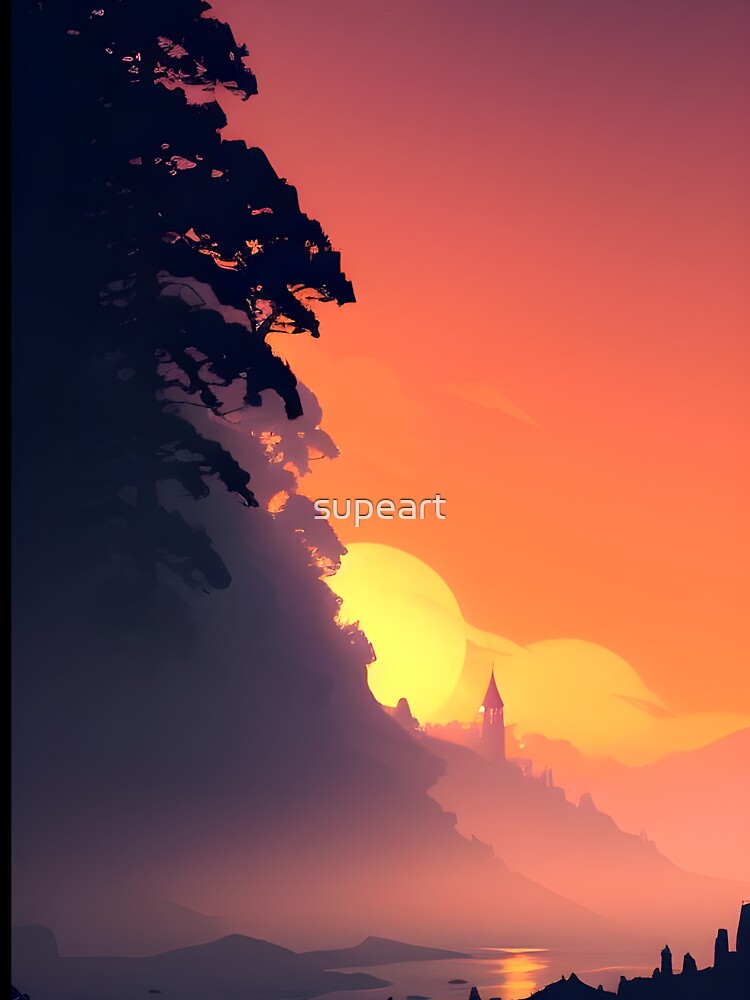 Enhance Your Home with Our Beautiful Collection of Minimalist Landscape River View Prints by supeart T-Shirts,... (Image 3)