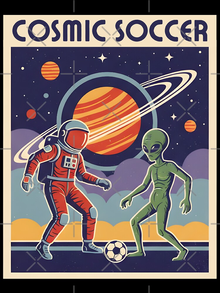 Cosmic Soccer Astronaut vs Alien - Funny Outer Space Science Fiction by BeaverFriends T-Shirts, Hoodie, Sweatshirt (Image 3)