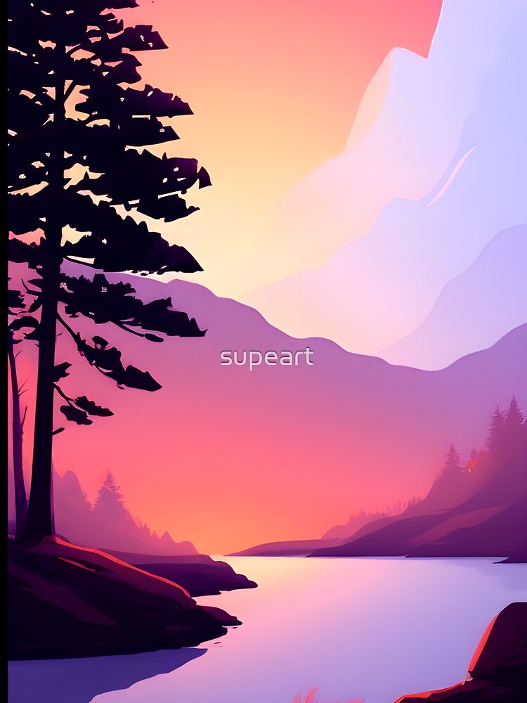 Bring the Beauty of Trees and Mountains into Your Home with Our Stunning Minimalist Art Prints by supeart... (Image 3)
