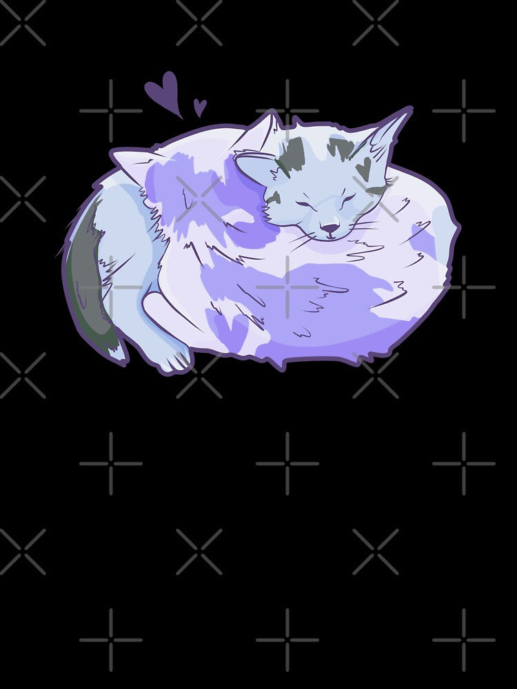 Pastel Purple Cuddling Cats by illhustration T-Shirts, Hoodie, Sweatshirt | BlankRebels.com (Image 3)