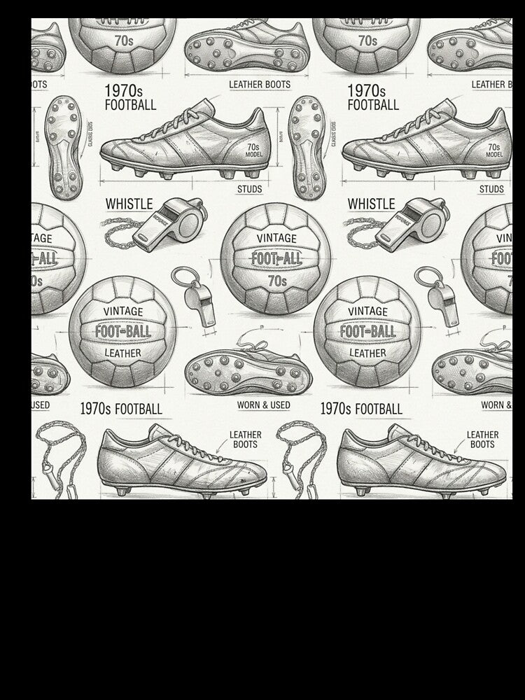 1970s Vintage Football Equipment Technical Sketch by TaiwanMemory